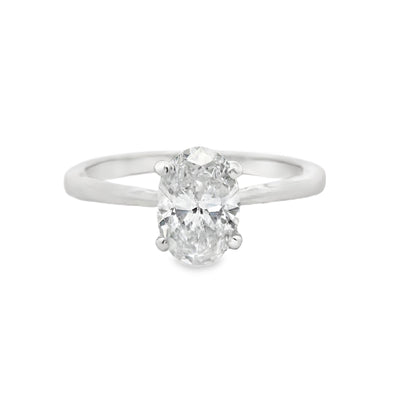 Oval Diamond Solitaire Engagement Ring