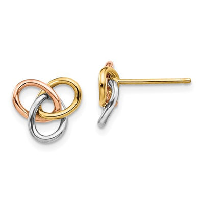Tri-Color Stud Earrings