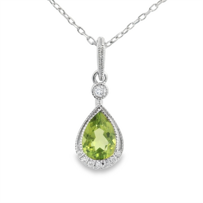 Peridot & Diamond Pendant
