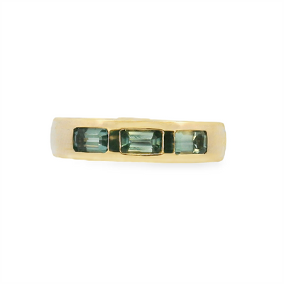 Green Sapphire Stackable Ring