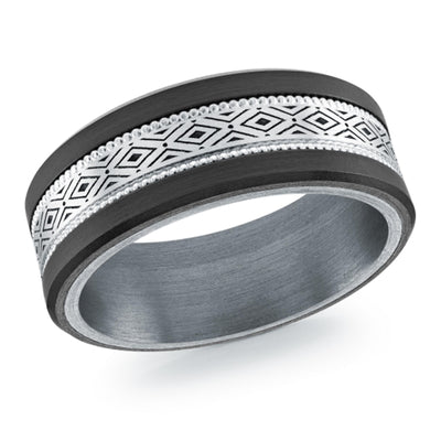 Men's Tantalum & Carbon Fiber Wedding Ring