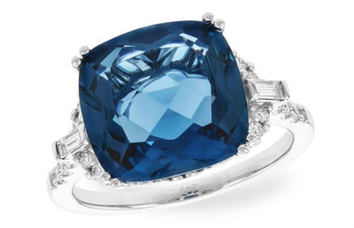 London Blue Topaz & Diamond Fashion Ring
