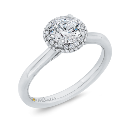 Round Diamond Halo Engagement Ring