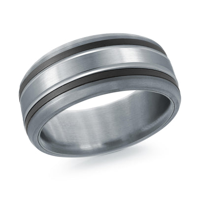 Men's Tantalum & Carbon Fiber Wedding Ring