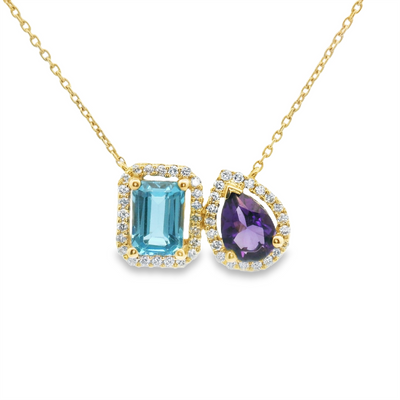 Gemstone Toi et Moi Necklace