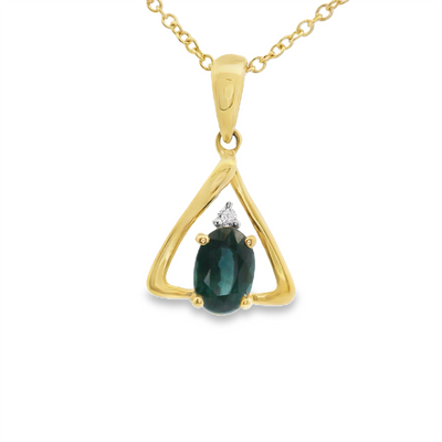 Sapphire & Diamond Pendant