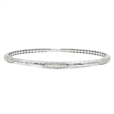 Diamond Station Bangle Bracelet