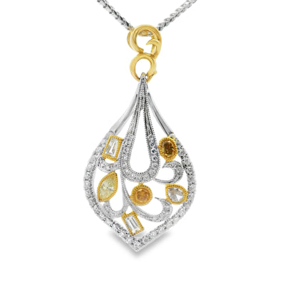 Natural Colored Diamond Pendant