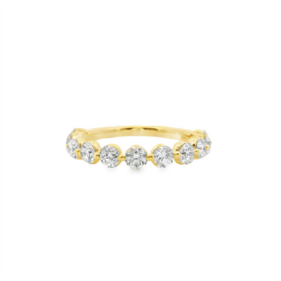 Diamond Single Shared Prong Anniversary Ring