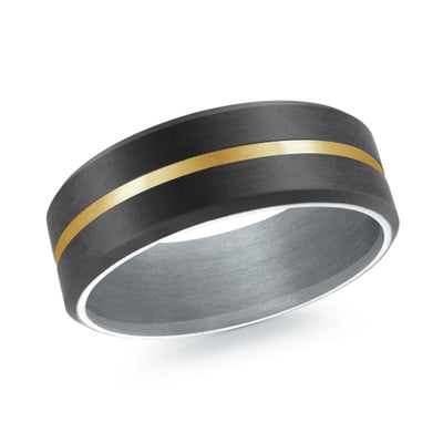 Men's Tantalum & Carbon Fiber Wedding Ring