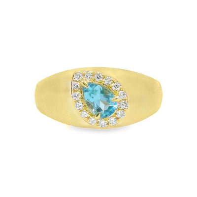 London Blue Topaz & Diamond Fashion Ring