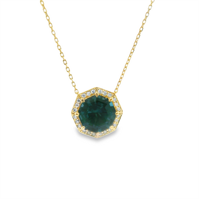 London Blue Topaz & Diamond Necklace