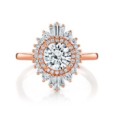 Round Diamond Halo Engagement Ring