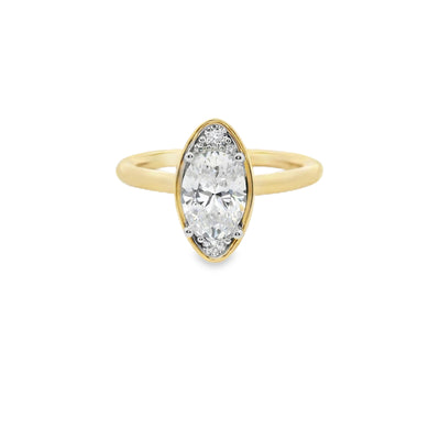 Oval Diamond Halo Engagement Ring