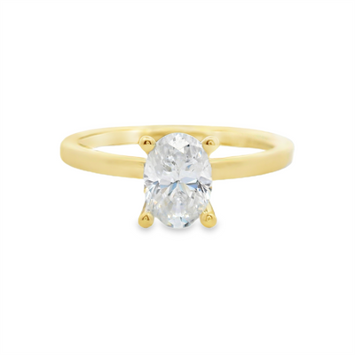 Oval Diamond Solitaire Engagement Ring