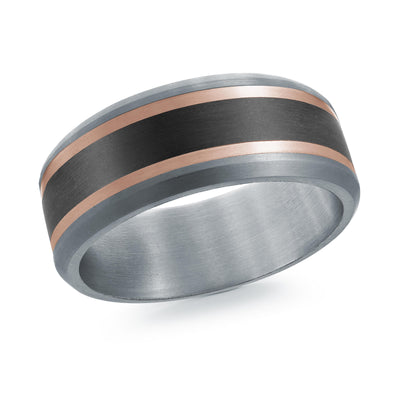 Men's Tantalum & Carbon Fiber Wedding Ring