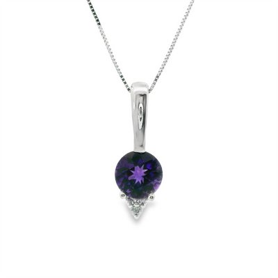 Amethyst & Diamond Pendant
