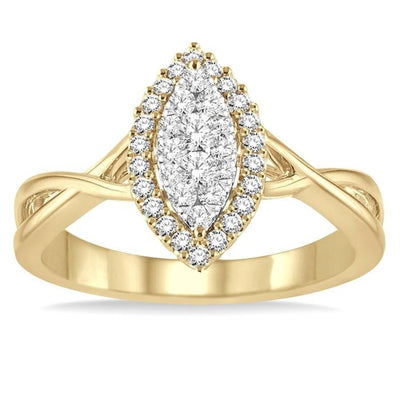 Lovebright Marquise Shape Diamond Engagement Ring