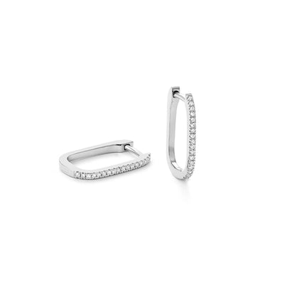 Diamond Huggie Hoop Earrings