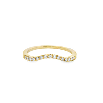 Curved Diamond Wedding Ring