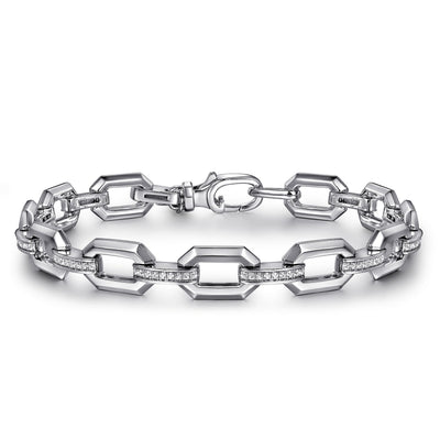 Sterling Silver White Sapphire Bracelet