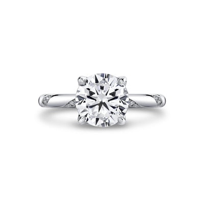 Round Diamond Twist Engagement Ring