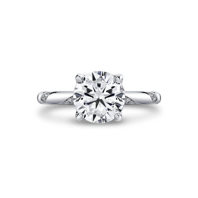Round Diamond Twist Engagement Ring