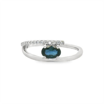 Sapphire & Diamond Fashion Ring