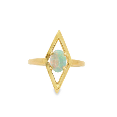 Opal Geometric Fashion Ring