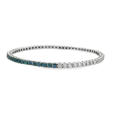 Sapphire & Diamond Stretch Tennis Bracelet