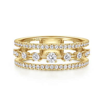 Wide Diamond Fashion Ring