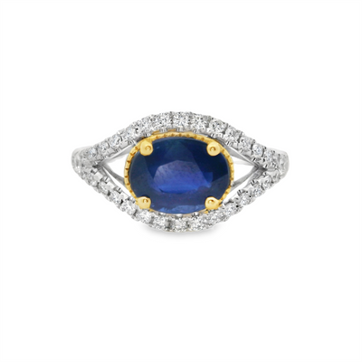 Sapphire & Diamond Fashion Ring