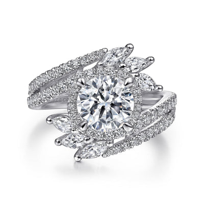 Round Diamond Halo Engagement Ring