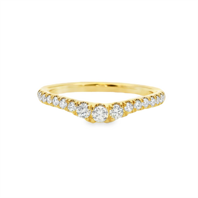 Diamond Curved Wedding Ring
