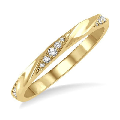 Diamond Twist Stackable Ring
