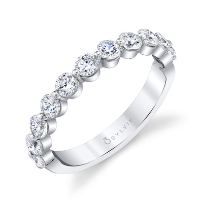 Shared Prong Diamond Wedding Ring