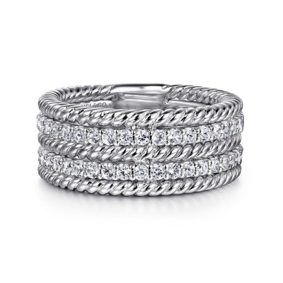 Sterling Silver White Sapphire Fashion Ring