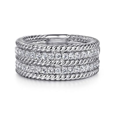 Sterling Silver White Sapphire Fashion Ring