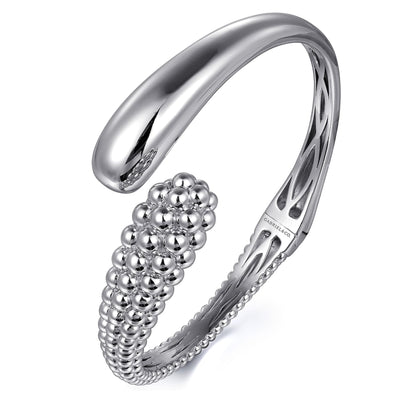 Bujukan Sterling Silver Bypass Bangle Bracelet