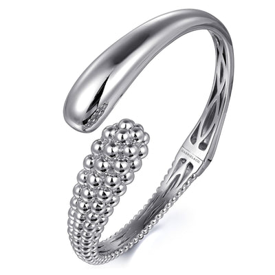 Bujukan Sterling Silver Bypass Bangle Bracelet