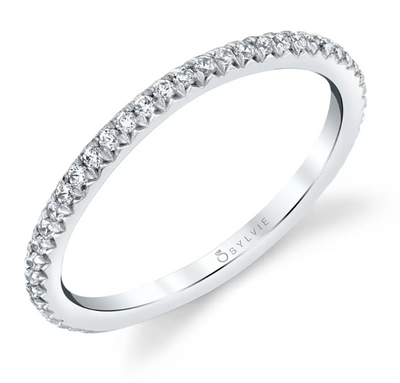 Diamond Straight Band Wedding Ring