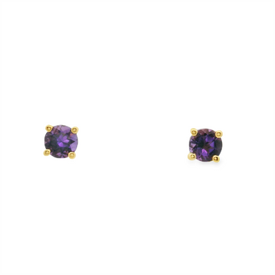 Amethyst Stud Earrings