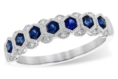 Sapphire & Diamond Stackable Ring