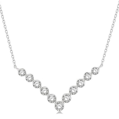 Chevron Diamond Necklace