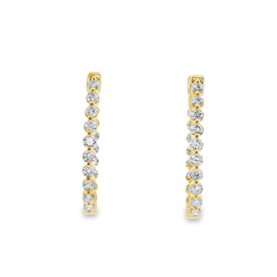 Inside-Out Diamond Hoop Earrings