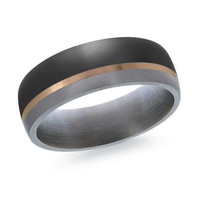 Men's Tantalum & Carbon Fiber Wedding Ring
