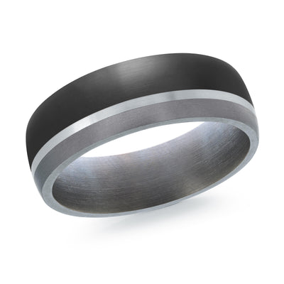Men's Tantalum & Carbon Fiber Wedding Ring