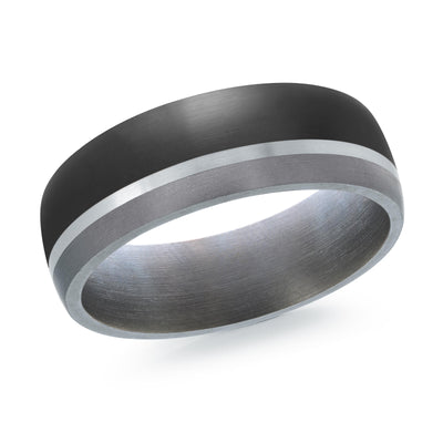 Men's Tantalum & Carbon Fiber Wedding Ring