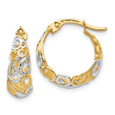 Patterned Huggie Hoop Earrings
