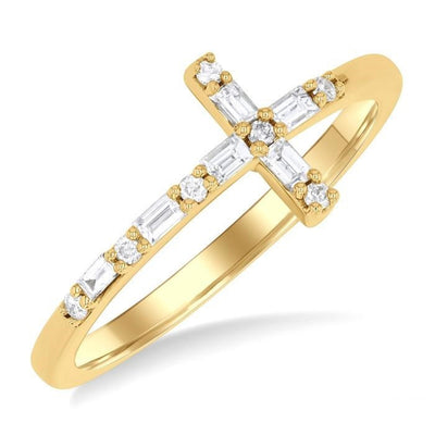 Diamond Cross Fashion Ring